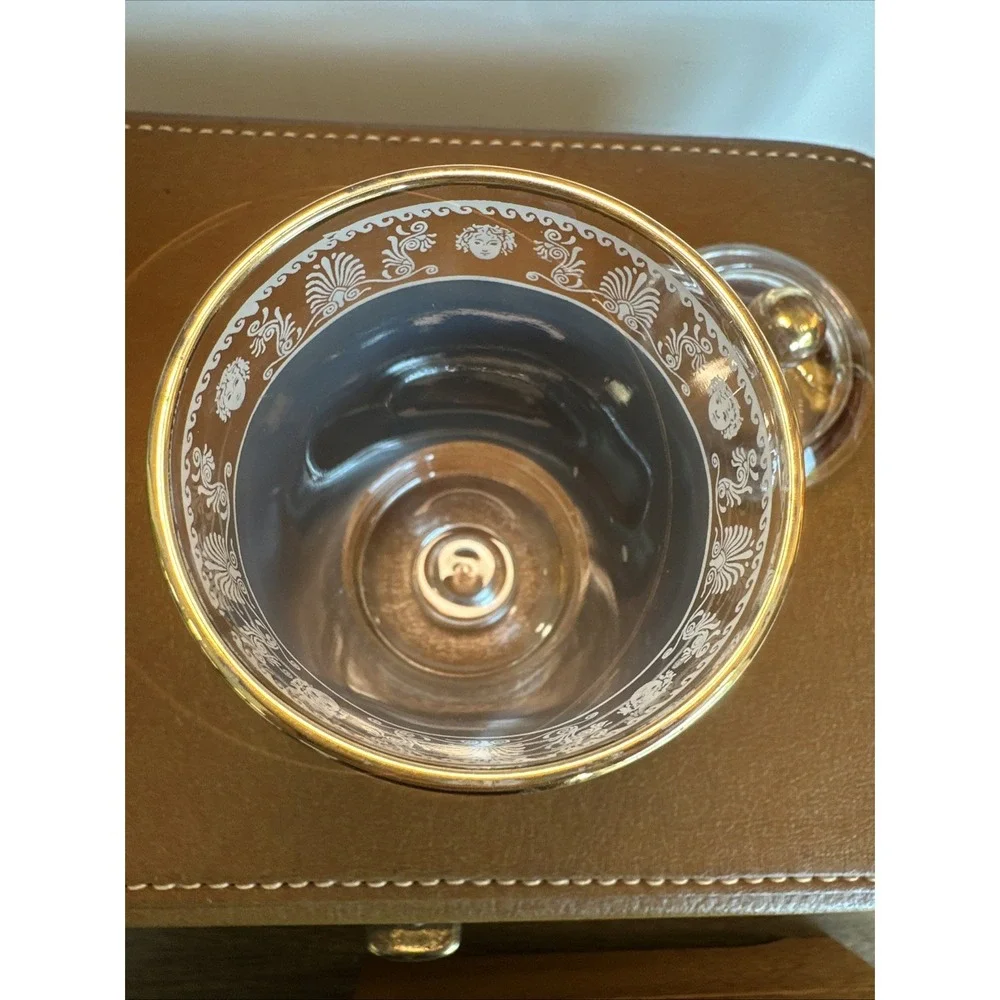 Jasperware Vintage  Pedestal Candy Dish with Lid Blue White Helle Rare Piece